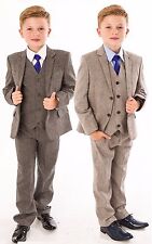 Boys Suits Boys Wedding Suit 5pc Tweed Waistcoat Suit Page Boy Baby Formal Party