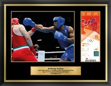 London 2012 Olympics Collectors Edition Ticket & Premium Framed Boxing Photos