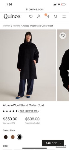 Quince alpaca coat - alpaca, womens