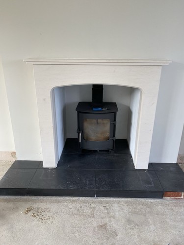 Limestone fireplace surround - limestone,