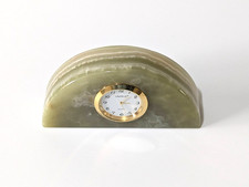 Green Onyx Small Desk Mantle Clock Stone Working