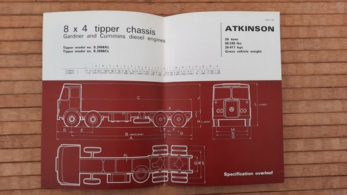Atkinson 8x4 tipper chassis - atkinson,