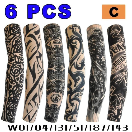 6pcs tattoo sleeves sun - tattoo,