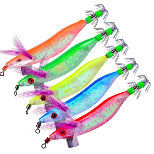5pcs luminous squid jigs - 5pcs,