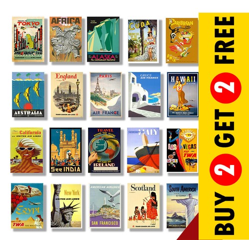 Vintage travel posters retro - travel,