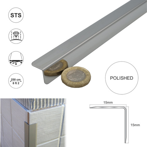 15x15 stainless steel tile - steel,