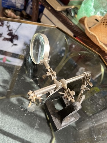 Antique magnifying glass with - antique,