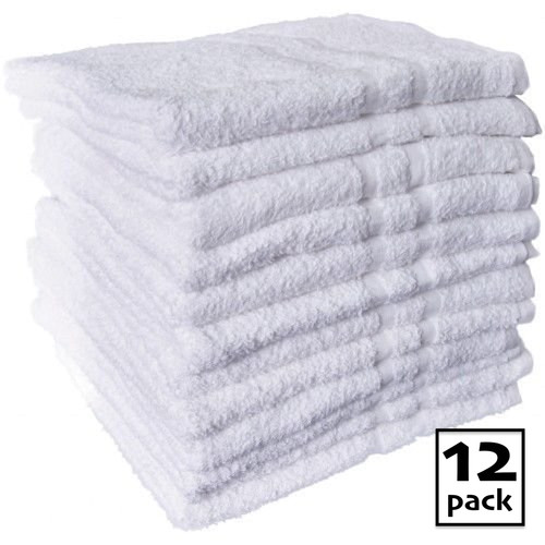 12x bath towels bale - set, white