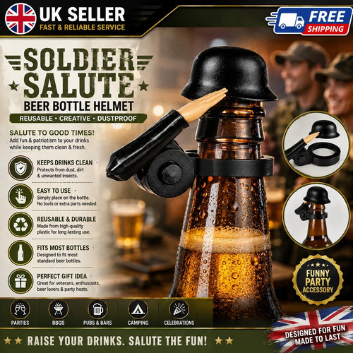 Soldiers salute beer bottle - beer,
