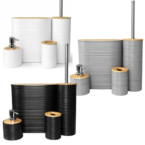 4pc set bathroom - bathroom, bin