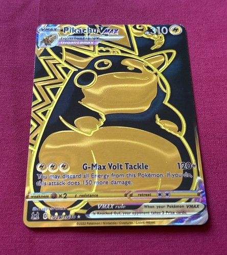 Pikachu vmax black and gold - pikachu,