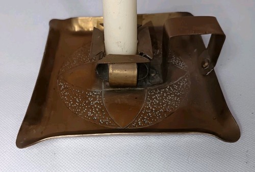 Brass chamberstick candle - brass,
