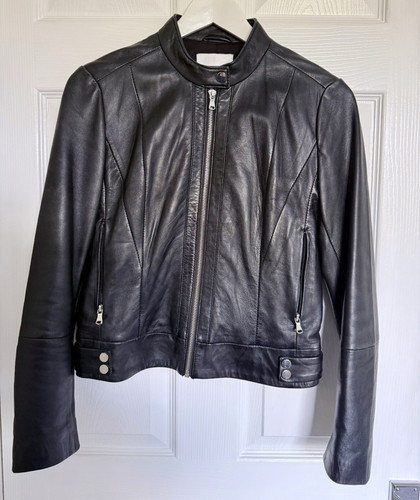 Mango black genuine - black, leather