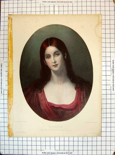 Antique old print - old,