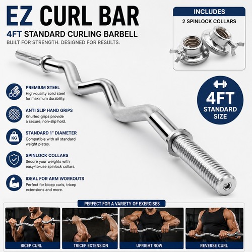 4ft arm curl bar weight - 4ft,