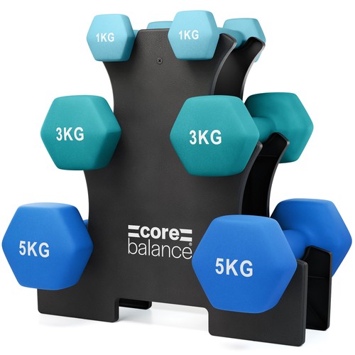Hex dumbbell set - with, rack