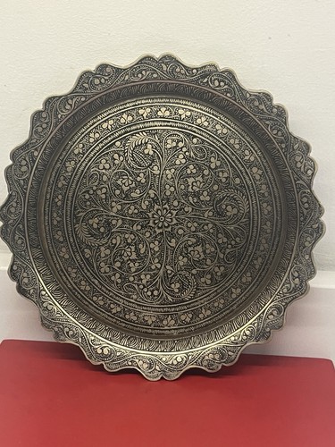 Vintage engraved brass - engraved,