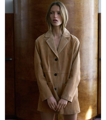 Zara leather jacket 100 - %, suede