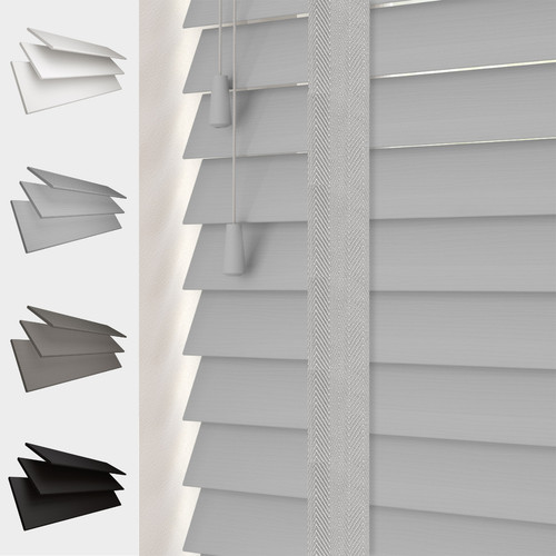 Faux wood tape venetian - wood, blinds