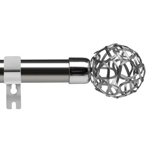 Silver curtain poles with - poles,