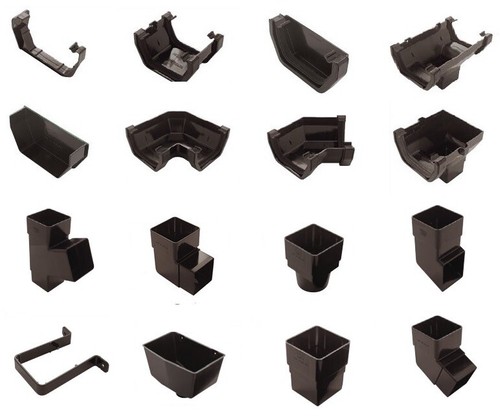 Black square guttering - square,
