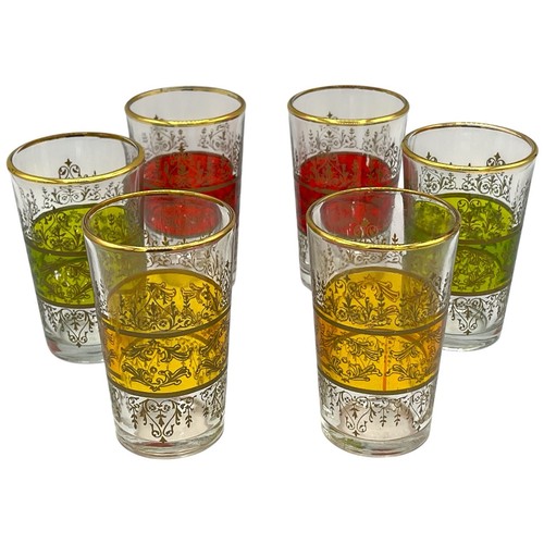 Vtg moroccan tea glasses set - moroccan,