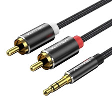 RCA to 3.5mm Cable Aux to 2RCA Phono Audio Y Splitter 1m 2m 3m 5m