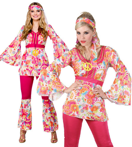Hippy adult ladies costume - hippy,