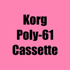 Korg Poly-61 Data Recovery Cassette