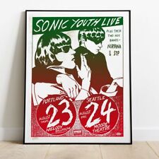 Sonic Youth Nirvana Concert Portland Seattle Tour Photo / Poster Up To 30"