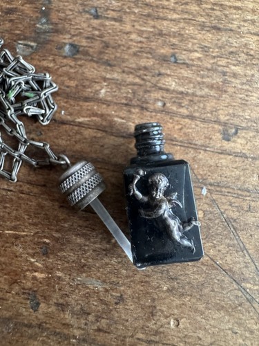 Lvp perfume bottle - lvp, necklace