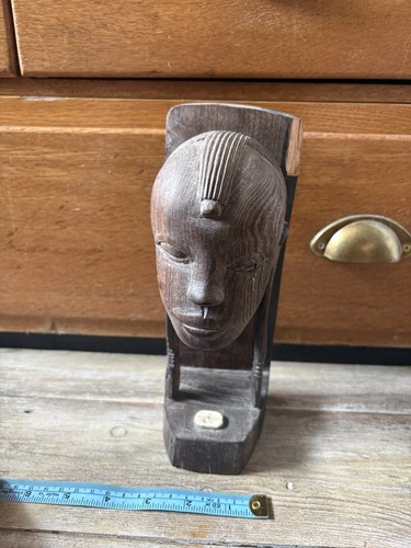 Ebony african tribal heads - ebony,