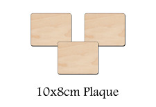 Wooden Rectangle Shape 10x8cm