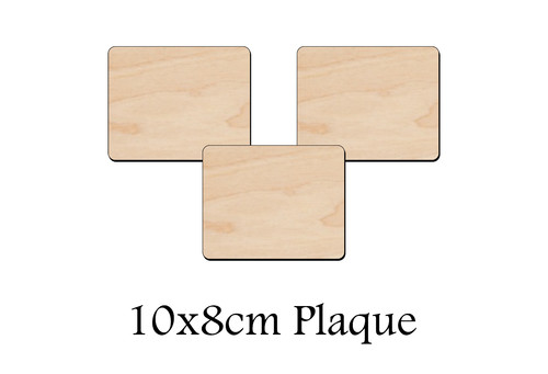 Wooden rectangle shape 10x8cm - rectangle,
