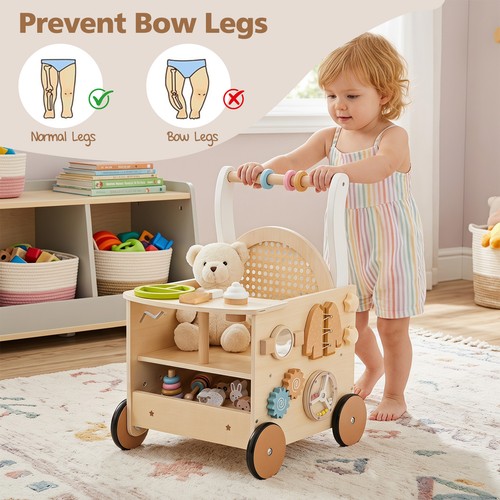 Wooden baby walker - wooden,