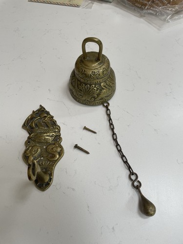 Vintage antique brass church - /,