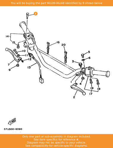 Yamaha bolt 90109 062a8 - yamaha, 90109-062a8