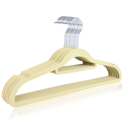 Beige non slip flocked - beige,