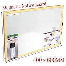 Magnetic White Board Large Notice Boards Home School Office with free Markers UK