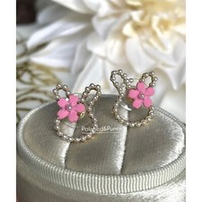 Pearl Rabbit  Earrings ~