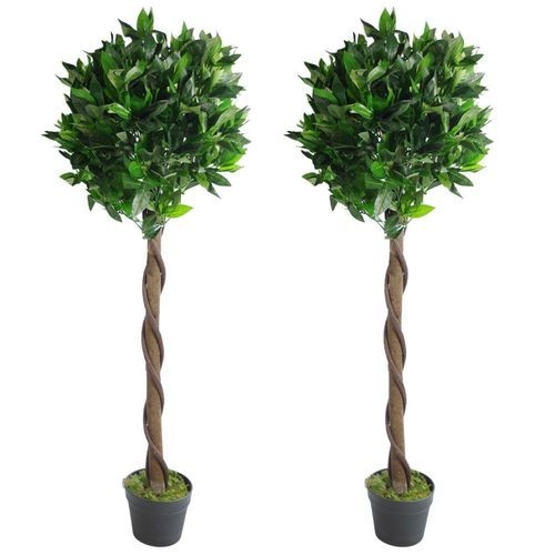 Pair artificial bay trees - bay, 4ft