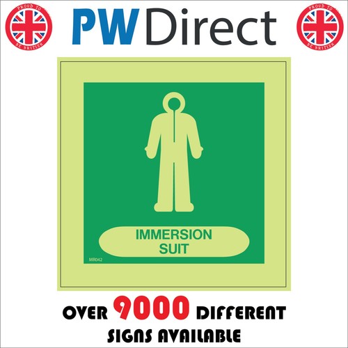 Sign immersion suit flotation - sign,