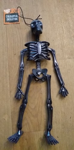 Skeleton black hanging - hanging, plastic