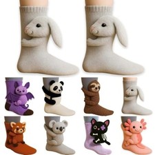 3D Knit Animal Socks Double