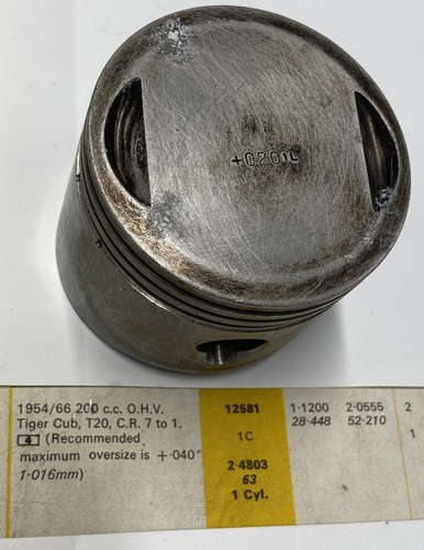 Triumph tiger cub piston - triumph,