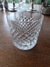 Waterford crystal Alana cut whiskey whisky glass tumbler Signed.