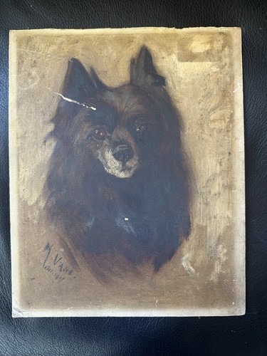 Antique 1914 oil painting - antique,