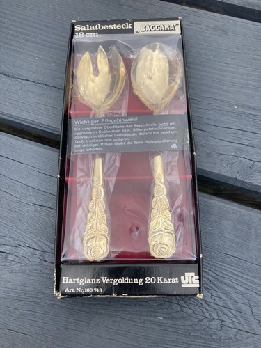 Vintage baccara salad set - vintage, gold
