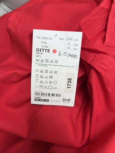 Ikea linen cotton fabric red - ikea,