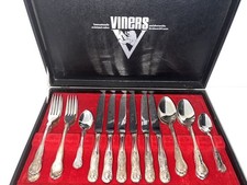 VINTAGE Boxed VINERS Kings Pattern KOREA 24 Piece  Silver Plated Cutlery Set..